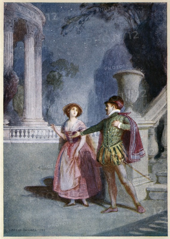 Scene from Mozart's opera "Don Giovanni" 1787