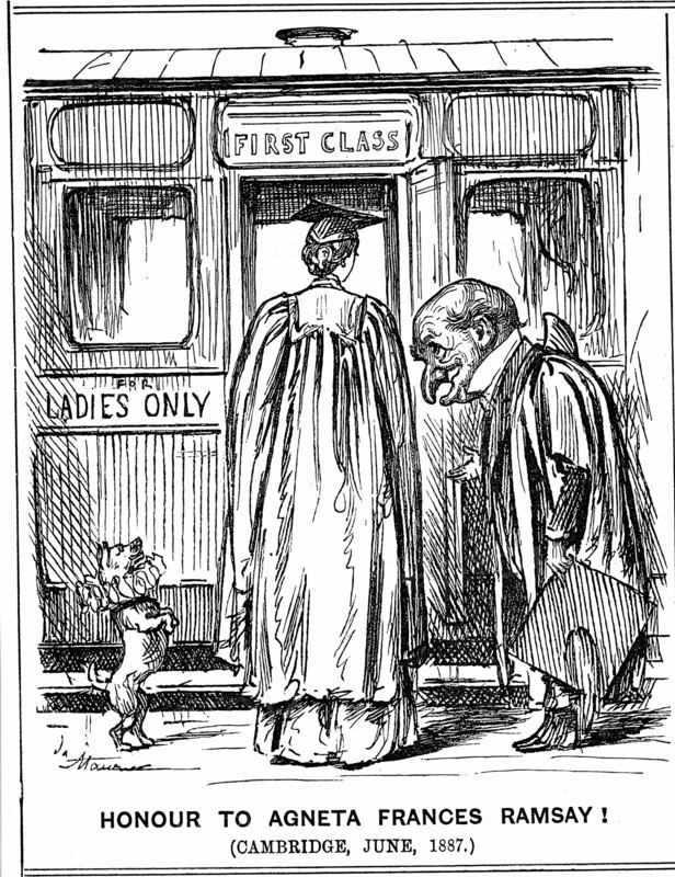 Woman boarding a train Cartoon