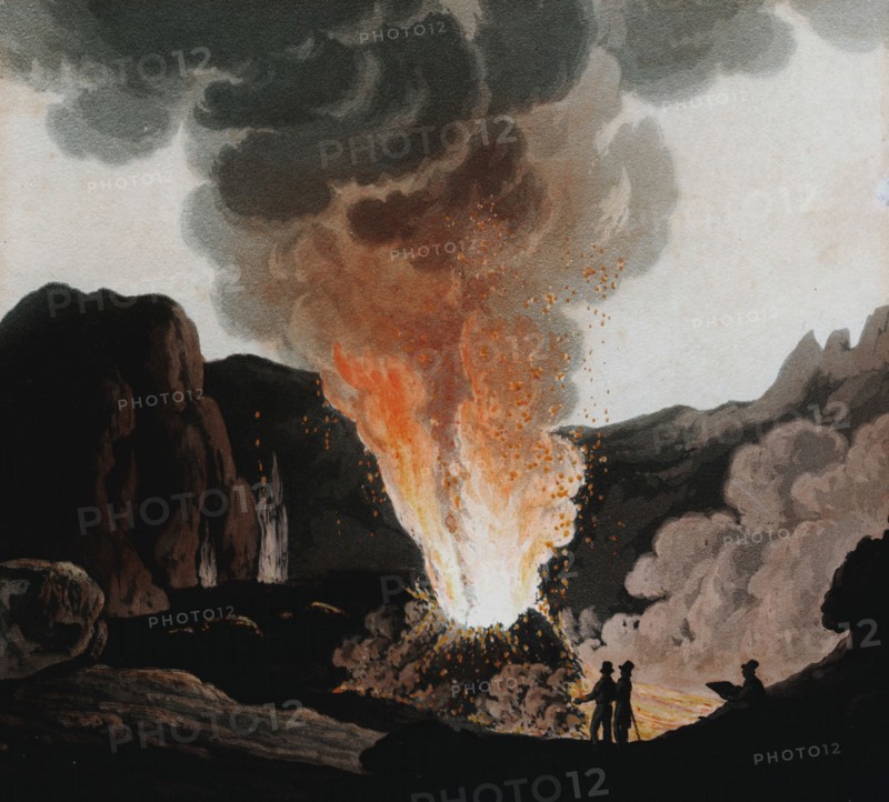 Vesuvius during one of its early 19th century eruptions