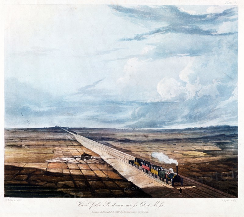 Train Crossing Chat Moss Bog