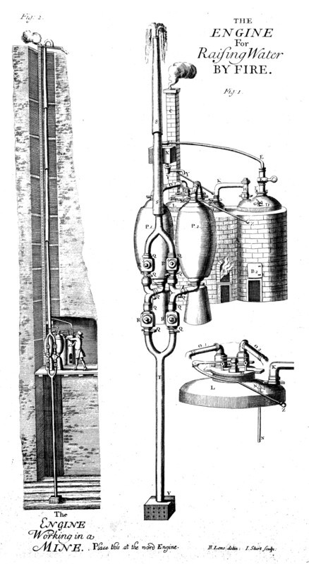 Thomas Savery's steam pump or 'The Miner's Friend'
