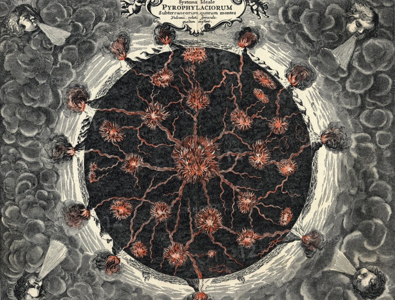 Sectional view of Earth