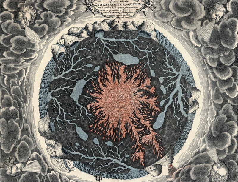 Sectional view of Earth