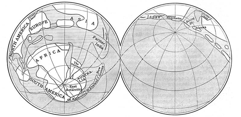 Diagram of the Earth during Carboniferous period