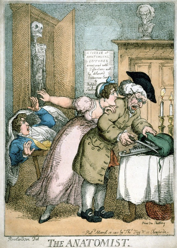 The Anatomist' cartoon by Rowlandson