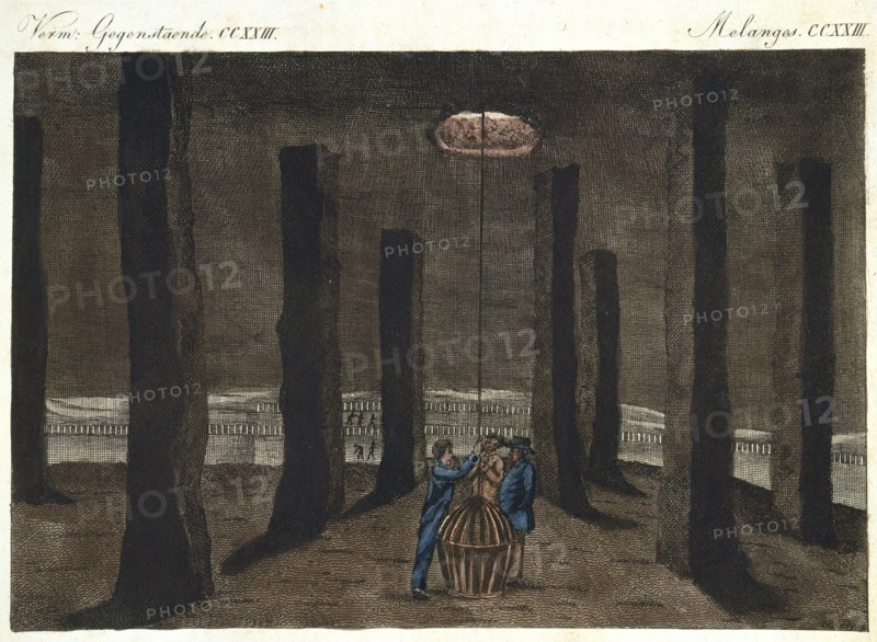 Rock Salt: Marston Salt Mine, Northwich, Cheshire, England, showing how pillars of rock salt were left to support roof
