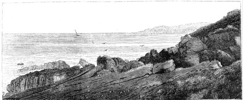 Strata of red sandstone