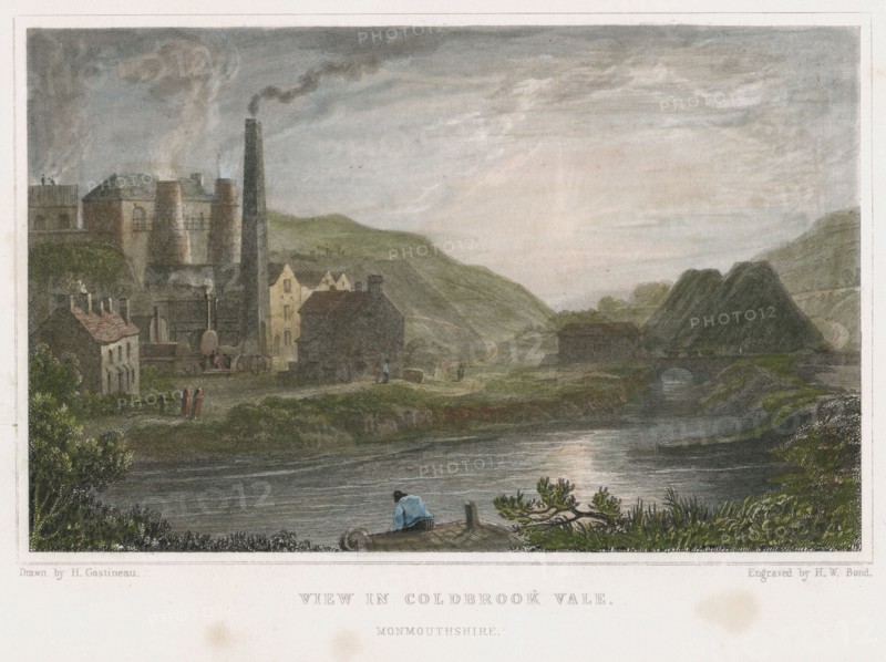 Blast furnaces for production of iron at Coalbrookdale