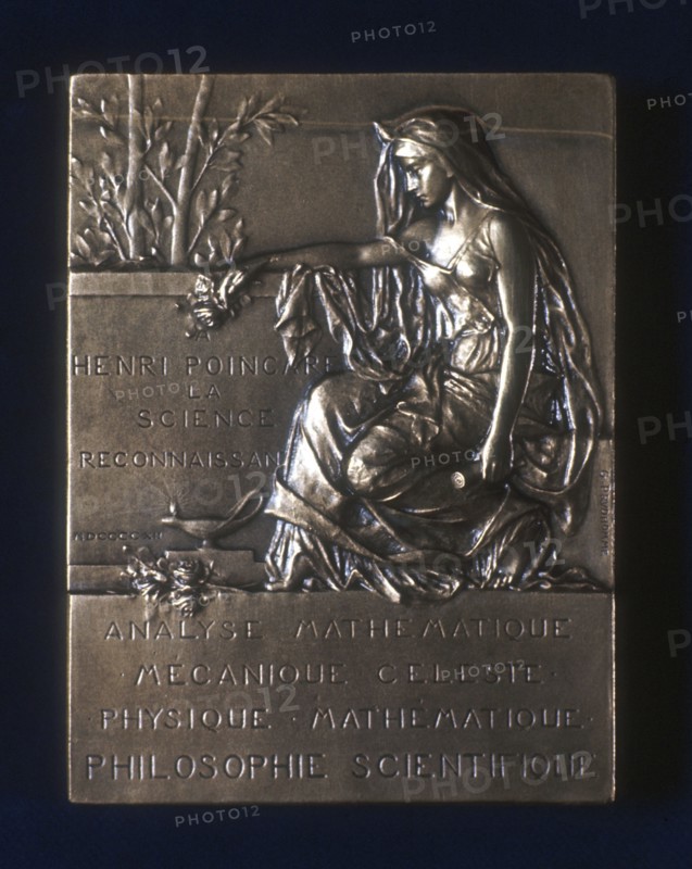 Plaquette commemorating the death of Henri Poincare
