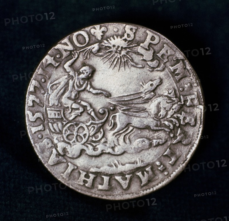 Reverse of medal commemorating the bright comet of 1577