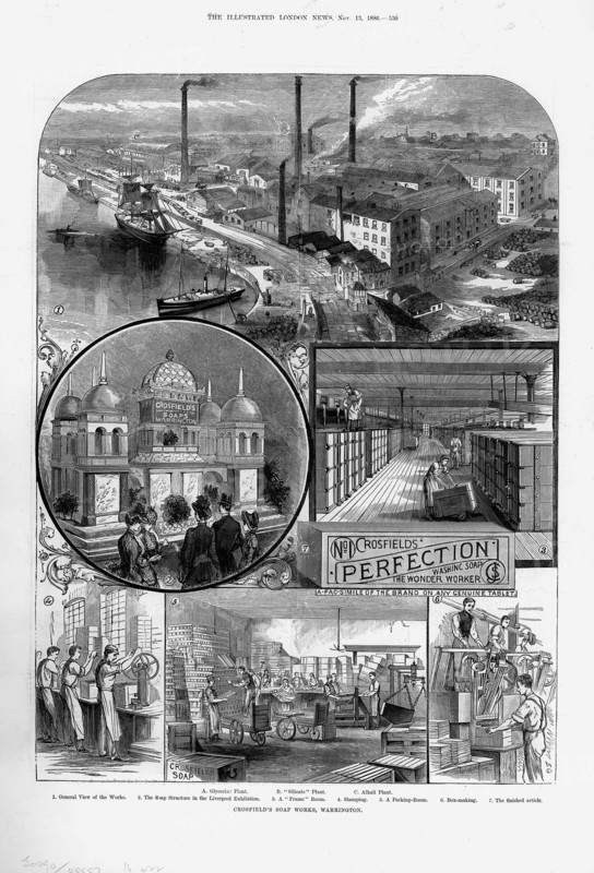 Joseph Crosfield & Son's soap factory at Bank Quarry, Warrington