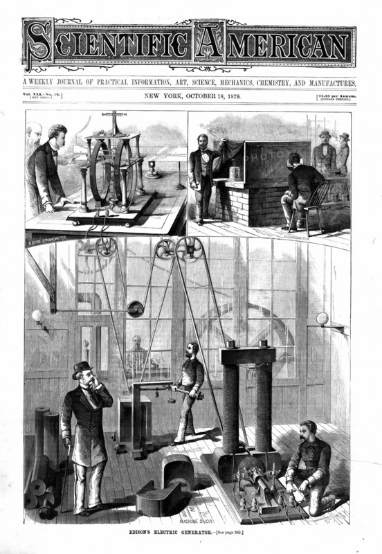 Edison generator for electric light at Menlo Park