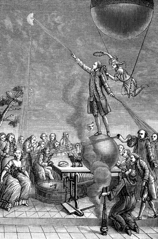 Print satirising Mesmer and his 'tub'