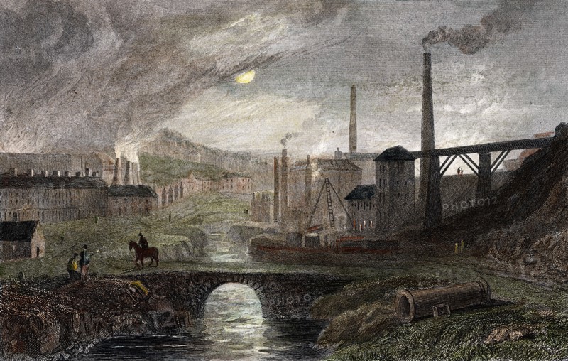 Nant-y-Glow Iron Works, Monmouthshire, Wales: proprietor Richard Crawshay