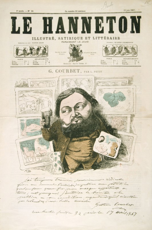 Caricature of the artist Gustave Courbet