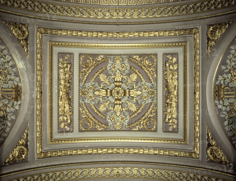 Palace of Versailles, detail of the ceiling in the Gallery of the Battles.