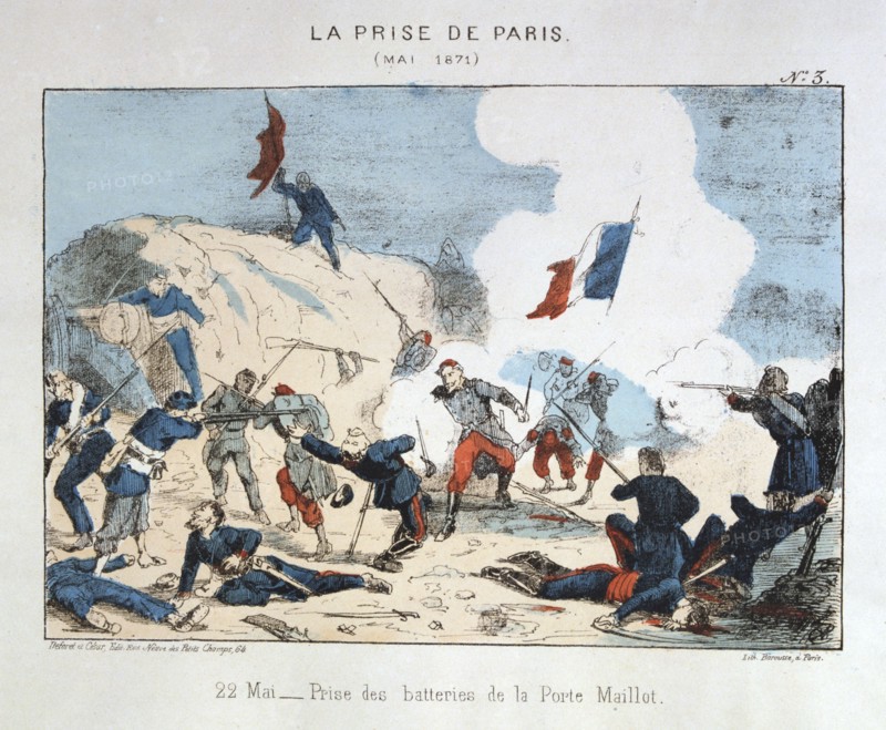 Taking of a battery at Porte Mailot during the Paris commune
