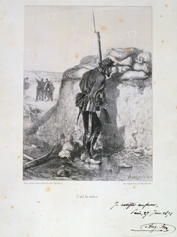 Illustration showing scene from the Siege of Paris 1870