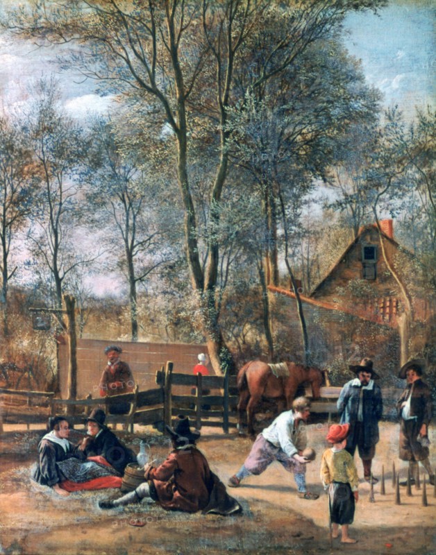 Jan Steen 'Skittle Players Outside an Inn'