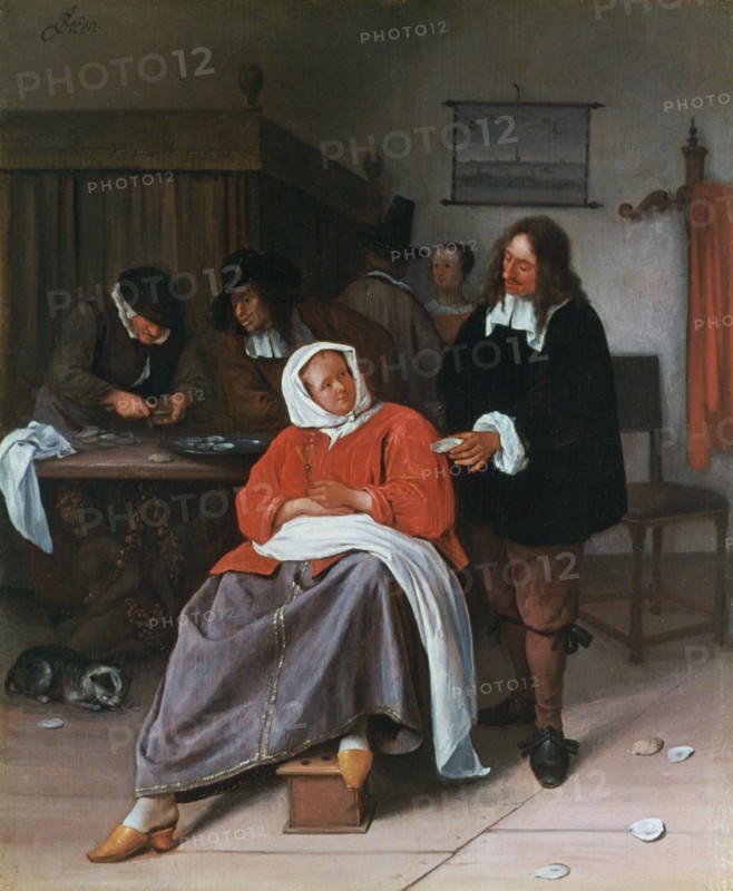 Jan Steen 'A Man offering an Oyster to a Woman'