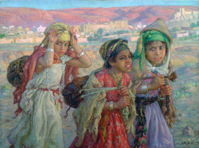 'Young Girls Carrying Water'