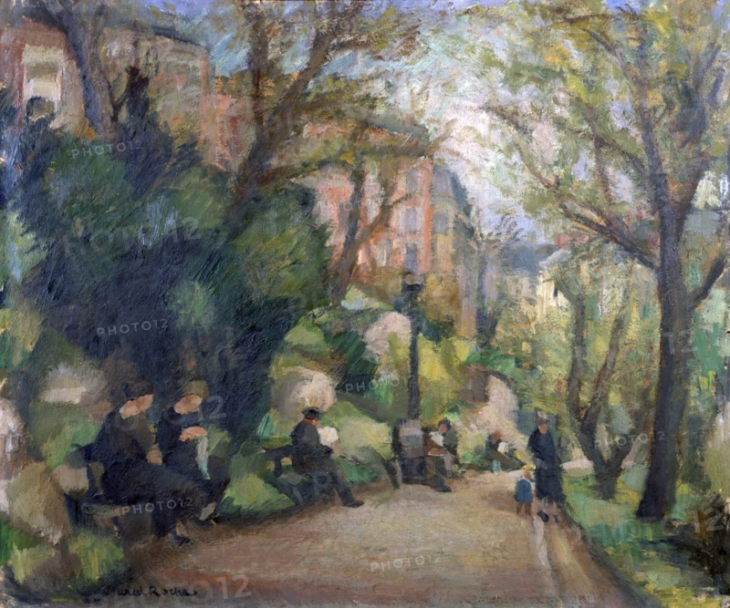 Marcel Roche 1890-1959 'The Gardens of Montmartre'