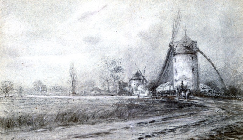 Landscape with Windmill', 1835-1892