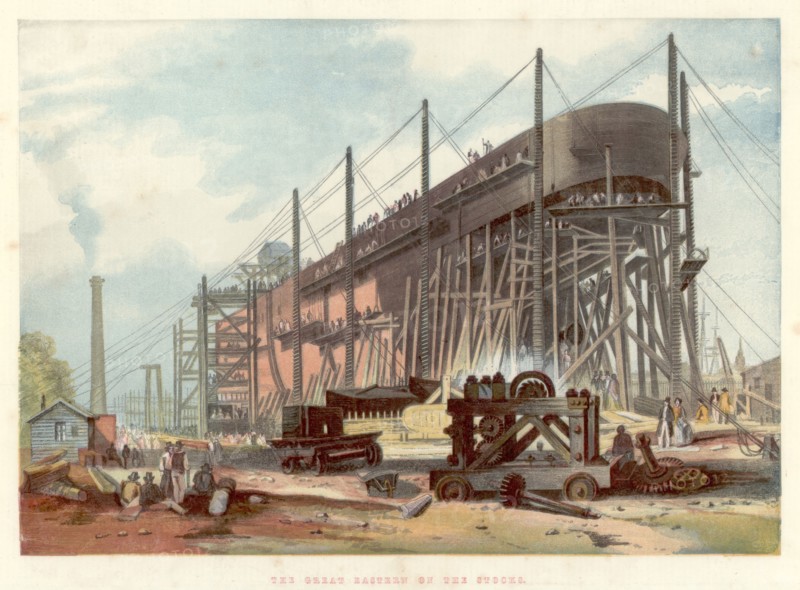 'Great Eastern' on the stocks in John Scott Russell's