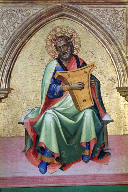 Lorenzo Monaco of Florence, 'King David with harp'