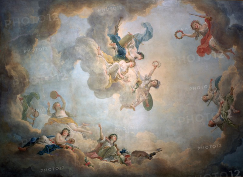 Ceiling of Marie Antoinette's playroom, Chateau de Fontainbleau, 1743-1811