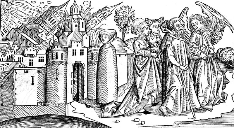 Destruction of Sodom and Gomorrah by earthquake