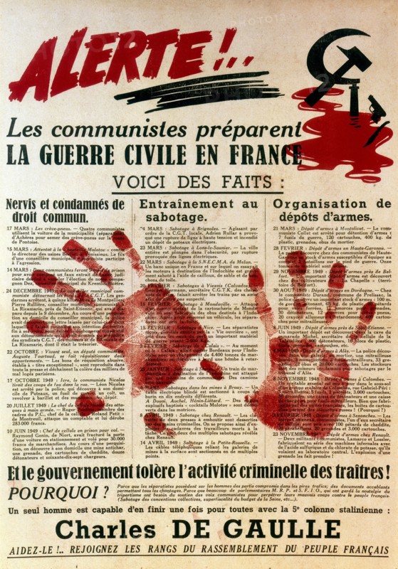 Anti-Communist pro-Gaullist poster, 1949
