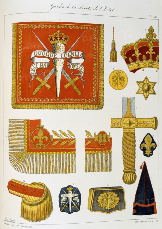 French military accoutrements and standards of the royal guard