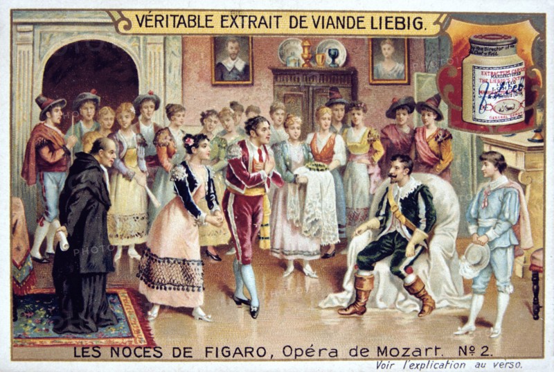 Scene from Mozart's opera "The Marriage of Figaro" 1786