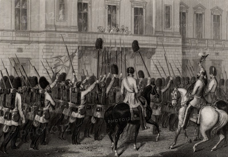 Queen Victoria receiving the Guards on their return from the Crimean War