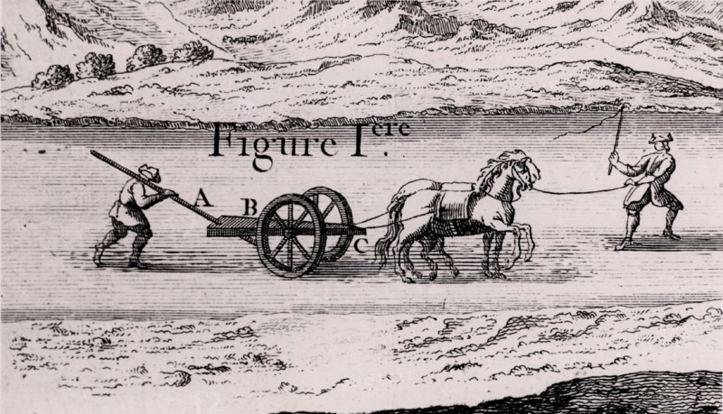 Plough used to deepen navigable rivers and canals