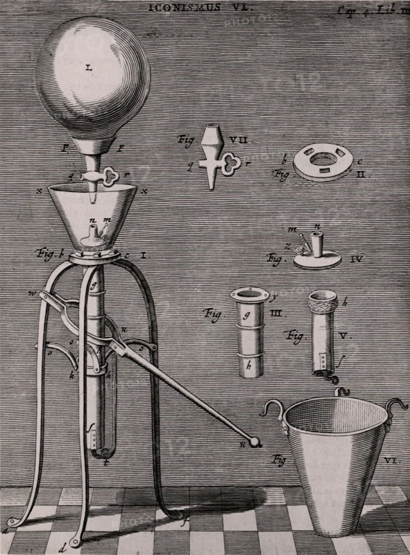 Otto von Guericke's improvement on Robert Boyle's air pump