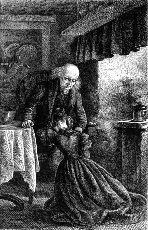 Esther, kneeling at the feet of  Lyon