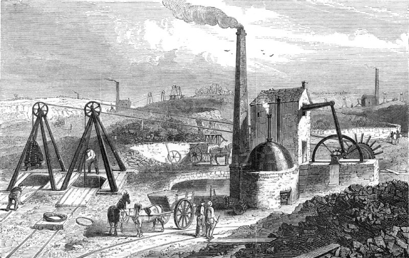 Steam engine or Whimsey for raising coal from the bottom of the pit