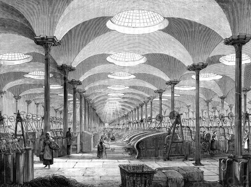 The Great Hall of Marshall's Flax Mill, Leeds, Yorkshire, England