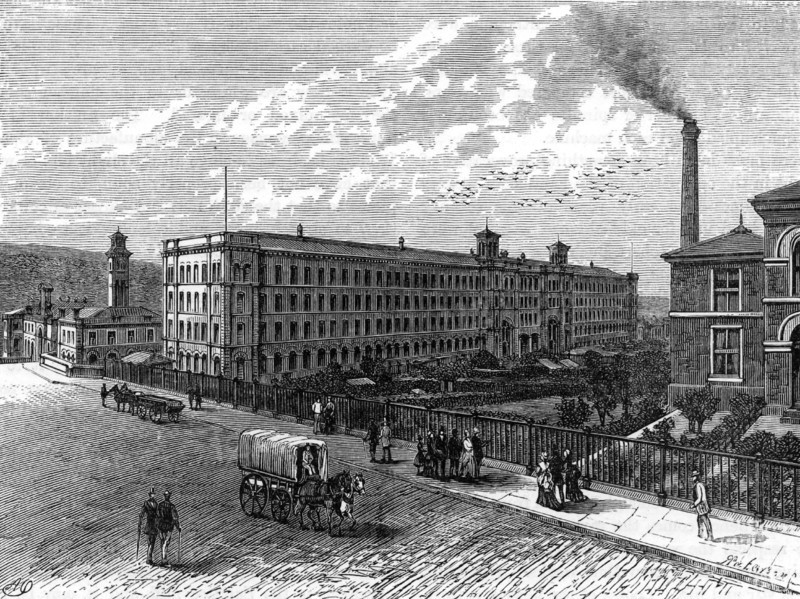 Saltaire, the model textile factory and town near Bradford