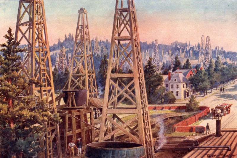 The oil region of Los Angeles, California, usa