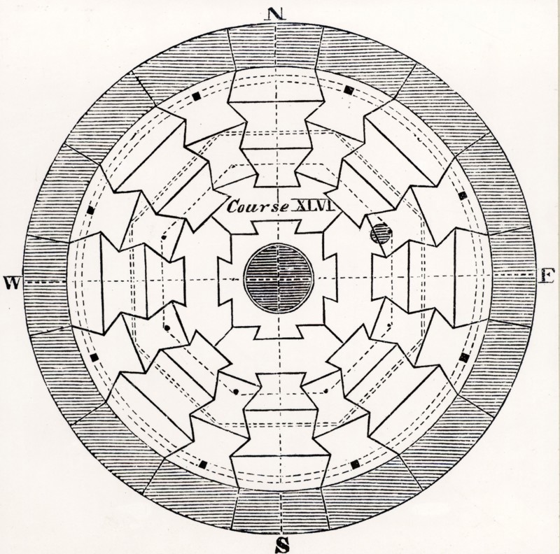 Section across The fourth Eddystone lighthouse