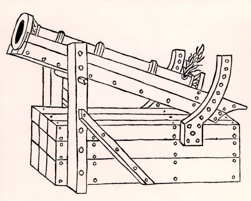 Cannon formed of iron staves