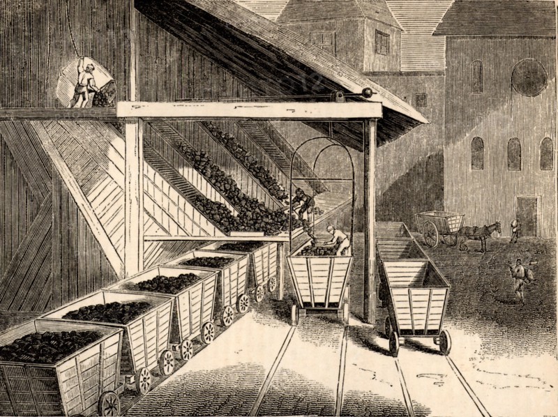 Screening and sorting coal into different grades