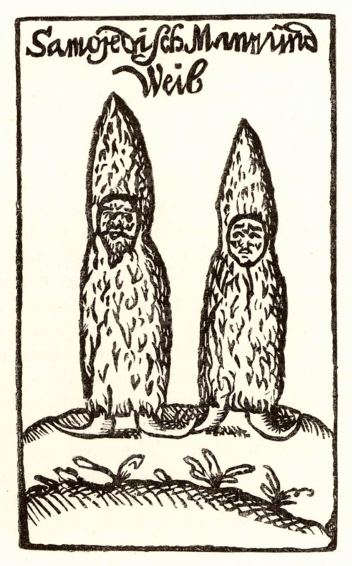 Samoyed man and woman