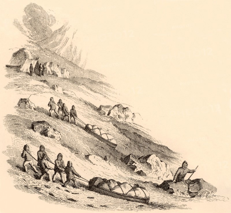 Travelling by sledge in the Arctic