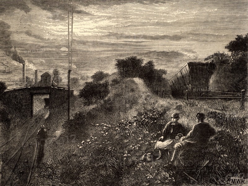 The countryside scarred by mining