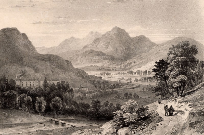 The Inn at Capel Curig from Moel Siabod