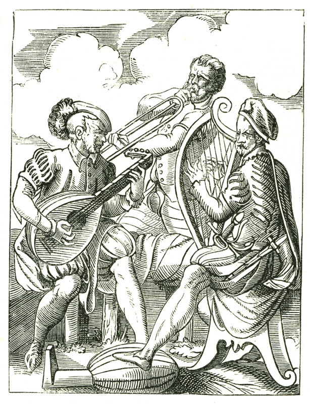 German musicians playing lute